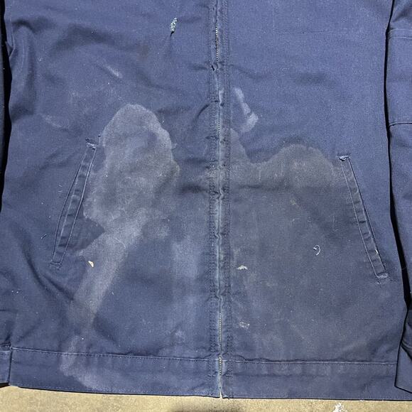 Vintage 90s Red Kap Navy Boxy Mechanics Workwear Jacket - Picture 2 of 3